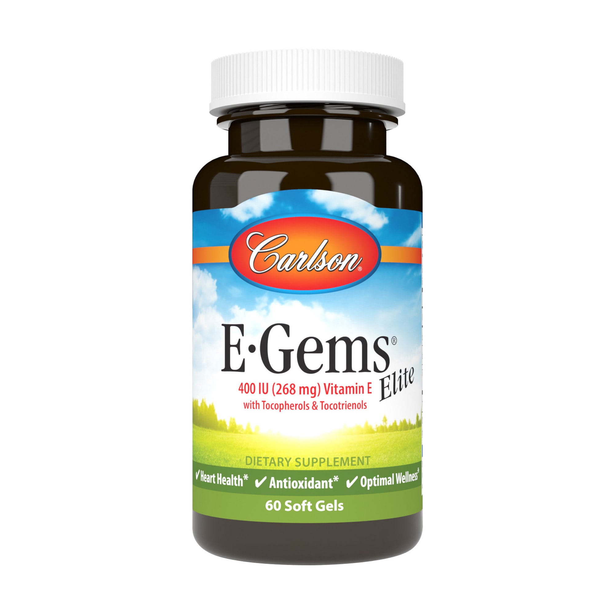 Bітaмін E Carlson Labs E-Gems Elite 400 МО, 268 мг, 60 желатинових капсул